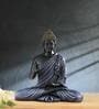 Polyresin Blue & Black Blessing Buddha 15 Inch