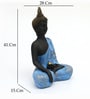 Polyresin Blue Laddu Buddha Decor