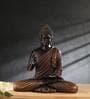 Polyresin Brown & Orange Blessing Buddha 15 Inch