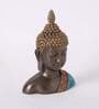 Polyresin Brown & Sky Blue Buddha Bust 29.5 Cm