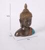 Polyresin Brown & Sky Blue Buddha Bust 29.5 Cm