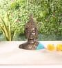 Polyresin Brown & Sky Blue Buddha Bust 29.5 Cm