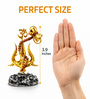 Golden Polyresin Lord Shiva Trishul Idol With Damru