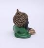 Polyresin Green & Bronze Reading Monk 13.5 Cm