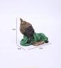 Polyresin Green & Bronze Reading Monk 13.5 Cm