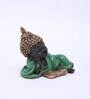 Polyresin Green & Bronze Reading Monk 13.5 Cm