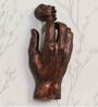 Polyresin Holding Hand Wall Art In Brown