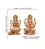 Ivory Polyresin Lord Ganesh and Laxmi Idol
