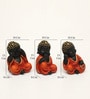 Polyresin Orange Stella Monk set of 3