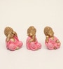 Polyresin Pink Stella Monk set of 3