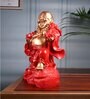 Polyresin Premium Red And Gold Fengshui Laughing Buddha Figurine