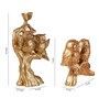 Polyresin Premium Gold Owl Figurine Set of 2