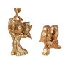 Polyresin Premium Gold Owl Figurine Set of 2