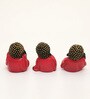 Polyresin Red Stella Monk set of 3