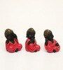 Polyresin Red Stella Monk set of 3