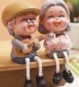 Polyresin Couple Dada Dadi Miniature Figurine