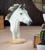White Polyresin Horse Face Showpiece
