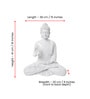 White Polyresin Lord Buddha Idol