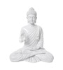White Polyresin Lord Buddha Idol