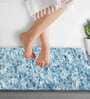 Blue Polyester 60 x 24 Inches Machine Made Floor Runner