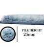 Blue Polyester 60 x 24 Inches Machine Made Floor Runner