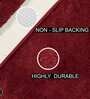 Maroon Polyester 60 x 24 Inches Machine Made Floor Runner