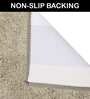 Beige Solid Polyester 5x3 Inches AntiSkid Bath Mat