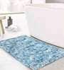 Blue Abstract Polyester 5x3 Inches AntiSkid Bath Mat