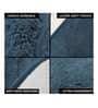 Blue Solid Polyester 16 x 24 Inches Anti Skid Door Mat
