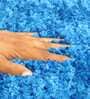 Polyster 24 x 16 Inches Mat in Blue Color