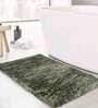 Green Abstract Polyester 5x3 Inches AntiSkid Bath Mat