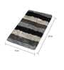 Black and Grey Geometric Polyester 5x3 Inches AntiSkid Bath Mat