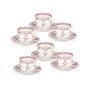 Pom Passion 24K Gold-Plated Cup And Saucer Set (Pack Of 6)