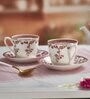 Pom Passion 24K Gold-Plated Cup And Saucer Set (Pack Of 6)