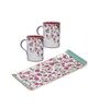 Pom Passion 24K Gold Plated Mugs And Tray Set (Pack Of 3)