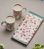 Pom Passion 24K Gold Plated Mugs And Tray Set (Pack Of 3)