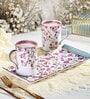 Pom Passion 24K Gold Plated Mugs And Tray Set (Pack Of 3)