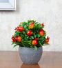 Pommegrenate Multicolour Plastic & Polyester Artificial Plant With Pot