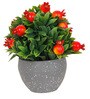 Pommegrenate Multicolour Plastic & Polyester Artificial Plant With Pot