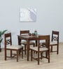 Pompeii Sheesham Wood 4 Seater Dining Set In Provincial Teak Finish