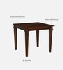 Pompeii Sheesham Wood 4 Seater Dining Set In Provincial Teak Finish