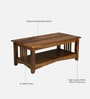 Pompeii Sheesham Wood Coffee Table In Provincial Teak Finish