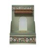 MDF Wood Pooja Mandir In Grey With LED Light