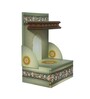 MDF Wood Pooja Mandir In Grey With LED Light