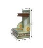 MDF Wood Pooja Mandir In Grey With LED Light