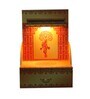 MDF Wood Pooja Mandir In Yellow With LED Light