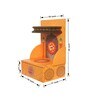 MDF Wood Pooja Mandir In Yellow With LED Light