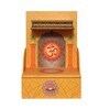 MDF Wood Pooja Mandir In Yellow With LED Light