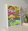 Pop Art Namma Bengaluru City Texture Paper Framed Art Print, Wall D cor For Home, Office