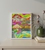 Pop Art Namma Bengaluru City Texture Paper Framed Art Print, Wall D cor For Home, Office
